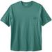 Men's Big & Tall Shrink-Less™ Lightweight Pocket Crewneck T-Shirt by KingSize in Vintage Green (Size 8XL)