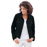 Plus Size Women's Stretch Denim Jacket by Woman Within in Black (Size 34 W)