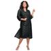 Plus Size Women's Lace & Sequin Jacket Dress Set by Roaman's in Black (Size 24 W) Formal Evening