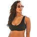 Plus Size Women's Executive Underwire Bikini Top by Swimsuits For All in Black (Size 16)