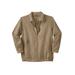 Men's Big & Tall Classic Water-Resistant Bomber by KingSize in Dark Khaki (Size 5XL)