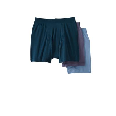 Men's Big & Tall Cotton Boxer Briefs 3-Pack by KingSize in Assorted Colors (Size 7XL)