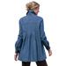 Plus Size Women's Pleat-Back Denim Jacket by Woman Within in Medium Stonewash (Size 4X)