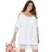 Plus Size Women's Vera Crochet Cold Shoulder Cover Up Dress by Swimsuits For All in White (Size 18/20)