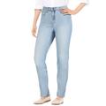 Plus Size Women's Comfort Curve Straight-Leg Jean by Woman Within in Light Wash (Size 28 W)