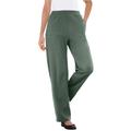 Plus Size Women's 7-Day Knit Ribbed Straight Leg Pant by Woman Within in Pine (Size 5X)