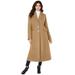 Plus Size Women's Long Wool-Blend Coat by Roaman's in Soft Camel (Size 24 W) Winter Classic