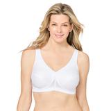 Plus Size Women's Glamorise® Magic Lift® Medium-Impact Wireless Sport Bra 1005 by Glamorise in White (Size 40 J)