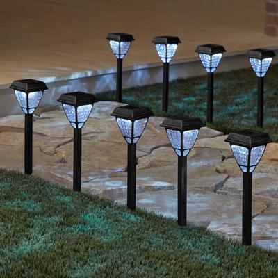 Black Solar Lights, Set of 8 by BrylaneHome in Bla...