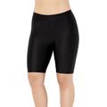 Plus Size Women's Chlorine Resistant Long Bike Short Swim Bottom by Swimsuits For All in Black (Size 26)