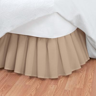 Magic Ruffle Bedskirt by BrylaneHome in Mocha (Size KING)