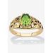 Women's Gold over Sterling Silver Open Scrollwork Simulated Birthstone Ring by PalmBeach Jewelry in August (Size 10)