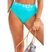 Plus Size Women's High Waist Bikini Bottom by Swimsuits For All in Crystal Blue (Size 24)