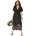 Plus Size Women's Kate V-Neck Cover Up Maxi Dress by Swimsuits For All in Black (Size 18/20)