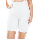 Plus Size Women's Instant Shaper Medium Control Seamless Thigh Slimmer by Secret Solutions in White (Size 28/30) Body Shaper
