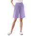 Plus Size Women's 7-Day Knit Short by Woman Within in Soft Iris (Size 5X)