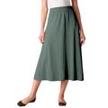 Plus Size Women's 7-Day Knit A-Line Skirt by Woman Within in Pine (Size 3XP)