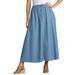 Plus Size Women's Drawstring Denim Skirt by Woman Within in Light Wash (Size 18 WP)