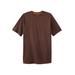 Men's Big & Tall Heavyweight Jersey Crewneck T-Shirt by Boulder Creek in Dark Brown (Size 5XL)