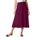 Plus Size Women's 7-Day Knit A-Line Skirt by Woman Within in Deep Claret (Size 3X)