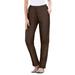 Plus Size Women's Straight Leg Fineline Jean by Woman Within in Chocolate (Size 30 W)