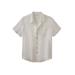 Men's Big & Tall KS Island Solid Rayon Short-Sleeve Shirt by KS Island in White (Size 4XL)