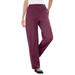 Plus Size Women's 7-Day Knit Ribbed Straight Leg Pant by Woman Within in Deep Claret (Size 4X)