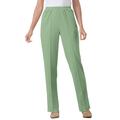 Plus Size Women's Elastic-Waist Soft Knit Pant by Woman Within in Sage (Size 30 W)