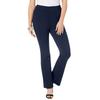 Plus Size Women's Essential Stretch Yoga Pant by Roaman's in Navy (Size 18/20) Bootcut Pull On Gym Workout
