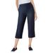 Plus Size Women's Capri Fineline Jean by Woman Within in Indigo Sanded (Size 42 W)