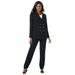 Plus Size Women's Double-Breasted Pantsuit by Jessica London in Black (Size 28 W) Set
