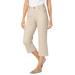 Plus Size Women's Capri Stretch Jean by Woman Within in Natural Khaki (Size 30 WP)