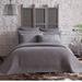 Estate Collection Origami Quilt Set by American Home Fashion in Charcoal Gray (Size TWIN)