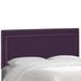 Velvet Nail Button Border Headboard by Skyline Furniture in Velvet Aubergine (Size KING)