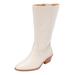 Wide Width Women's The Larke Wide Calf Boot by Comfortview in Winter White (Size 9 W)