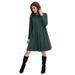 Plus Size Women's Knit Trapeze Dress by ellos in Deep Emerald (Size 34/36)