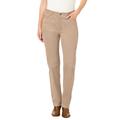 Plus Size Women's Corduroy Straight Leg Stretch Pant by Woman Within in New Khaki (Size 26 T)