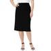 Plus Size Women's Tummy Control Bi-Stretch Pencil Skirt by Jessica London in Black (Size 24 W)