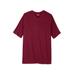 Men's Big & Tall Shrink-Less™ Lightweight Longer-Length V-neck T-shirt by KingSize in Rich Burgundy (Size 6XL)