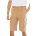 Men's Big & Tall 10" Side Elastic Canyon Cargo Shorts by KingSize in Dark Khaki (Size 50)