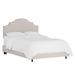 Nail Button Notched Bed by Skyline Furniture in Premier Platinum (Size QUEEN)