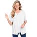 Plus Size Women's Perfect Elbow-Length Sleeve Cardigan by Woman Within in White (Size 6X) Sweater