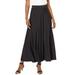 Plus Size Women's Ultrasmooth® Fabric Maxi Skirt by Roaman's in Black (Size 14/16) Stretch Jersey Long Length