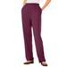 Plus Size Women's 7-Day Knit Straight Leg Pant by Woman Within in Deep Claret (Size 4X)