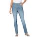 Plus Size Women's Stretch Slim Jean by Woman Within in Light Wash Sanded (Size 12 WP)