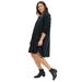 Plus Size Women's Knit Trapeze Dress by ellos in Black (Size 10/12)