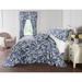 Florence Oversized Bedspread by BrylaneHome in Navy Floral Multi (Size FULL)