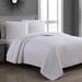 Estate Collection Fenwick Quilt Set by American Home Fashion in White (Size TWIN)