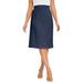 Plus Size Women's Tummy Control Bi-Stretch Pencil Skirt by Jessica London in Navy (Size 12 W)