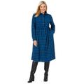Plus Size Women's Plaid flannel A-line shirtdress by Woman Within in Bright Cobalt Plaid (Size 34 W)